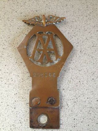 Rare Antique Aa Motor Vehicle Badge