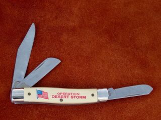 Vintage Antique Folding Pocket Knife Ranger Colonial Usa 1990s Desert Storm
