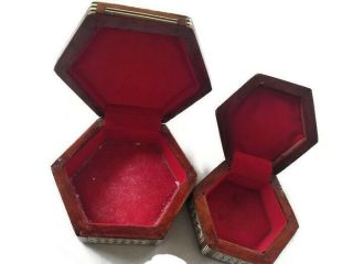 Antique ceramic boxes to save jewelry made in syria 15x17 12x13 size 6