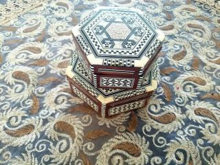Antique ceramic boxes to save jewelry made in syria 15x17 12x13 size 7