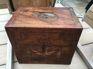 Inlaid Antique Georgian Decanter Box,  Tantalus For Restoration