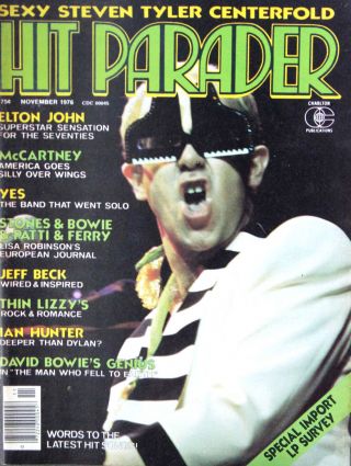 Hit Parader Nov 1976 - Elton,  Mccartney,  Bowie,  Yes,  Thin Lizzy,  Jeff Beck More