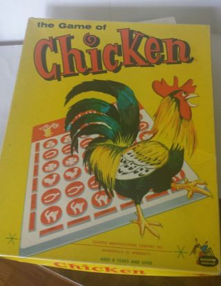 Antique The Game Of Chicken 1957 Gift Idea Can Usa