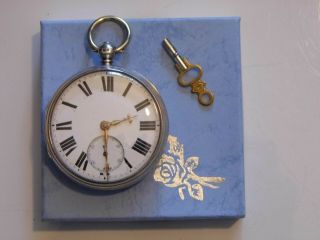 Antique Victorian Hallmarked Silver Fusee Pocket Watch Dated 1875. 2