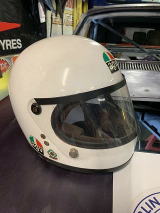 Vintage Agv Race Car Helmet Classic Motorsport Motorcycle F1 F2 F3 Rally