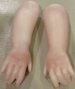 G301 Antique Or Vtg Bisque Arms 3 3/4 " For Antique China Head Or Papermache Doll