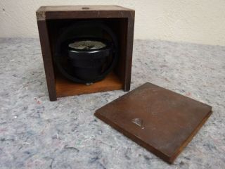 Vintage 1934 Wilcox Crittenden & Co Inc.  Nautical Maritime Compass In Wooden Box
