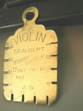 Antique Cf Albert Brass Violin String Gauge Tool In 5ths D Ag E