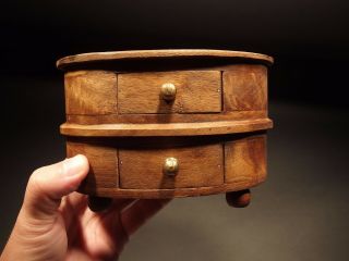 Antique Vintage Style Wood Jewelry Trinket Box
