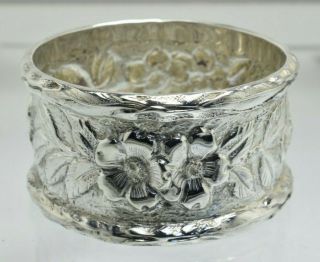 S.  Kirk & Son Sterling Silver 925 / 1000 111 Repousse Napkin Ring 25mm Wide
