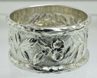 S.  Kirk & Son Sterling Silver 925 / 1000 111 Repousse Napkin Ring 25mm Wide 2