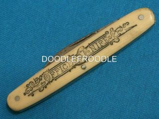 Antique 1884 - 1928 Shumate Razor Cutlery Office Ledger Pen Knife Knives Pocket Ec