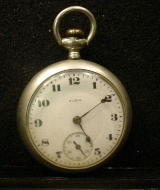 Vintage Elgin 17 Jewel Pocket Watch For Repair Or Parts 2