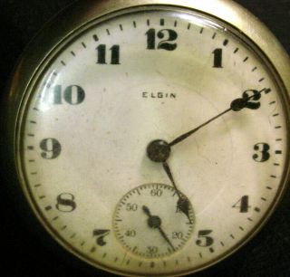 Vintage Elgin 17 Jewel Pocket Watch For Repair Or Parts 3
