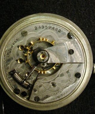 Vintage Elgin 17 Jewel Pocket Watch For Repair Or Parts 5