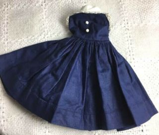 Vintage Vogue Jill Doll Tagged Navy Blue Dress 7405