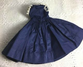 Vintage Vogue Jill Doll Tagged Navy Blue Dress 7405 2