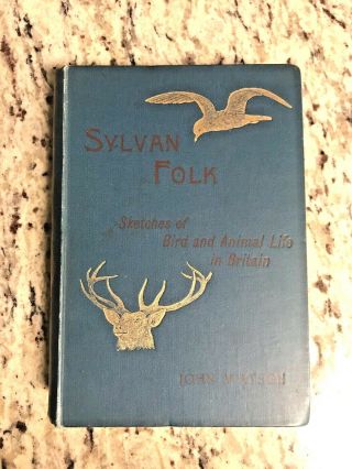 1889 Antique Book " Sylvan Folk: Sketches Of Bird & Animal Life In Britain "