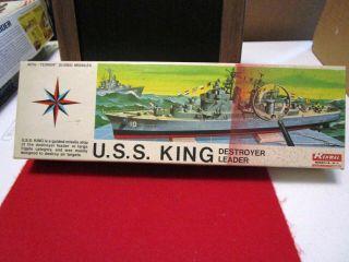 Vintage Unassembled Plastic Model Kit - U.  S.  S.  King Destroyer Leader