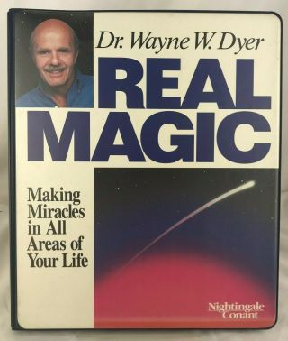 Vintage 1992 Dr.  Wayne W.  Dyer Real Magic Miracles Audiobook - 6 Cassette Set