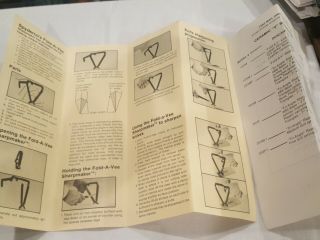 Vintage SPYDERCO Triangle Sharpmaker Knife Sharpener Kit Fold - A - Vee Read desc 7