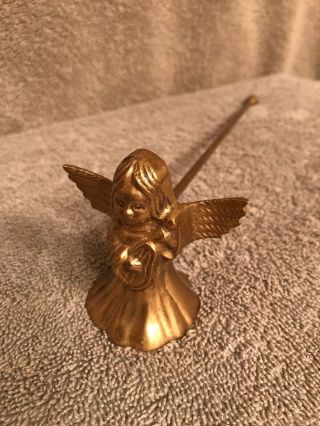 Vintage Brass Angel Candle Snuffer With Long 9 1/2 " Handle