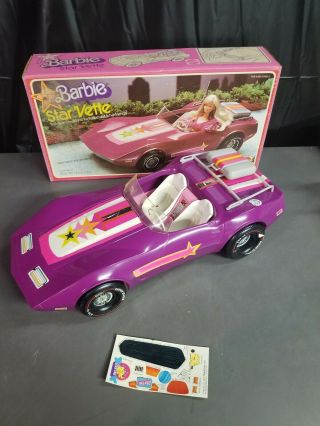 Vintage 1975 Mattel Barbie Doll Starvette Purple Corvette Car