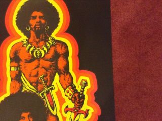 Man & Woman I Houston Blacklight Vintage Poster Psychedelic 1970 Afro 5