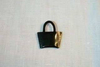Vintage Madame Alexander kin black shiny purse 2