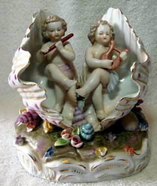 A Wonderful Large Antique German Dresden Porcelain Group Figurine