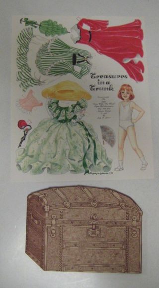 Vtg 1988 Treasure In A Trunk Paper Dolls Gone With The Wind Atlanta Convention