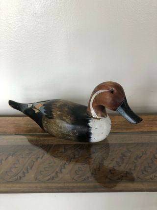 Antique Hand Painted Wooden Duck Decoy Wood Carving Hand Painted Carved