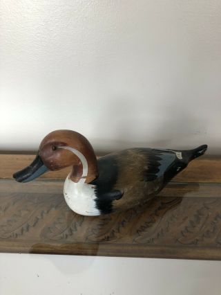 Antique Hand Painted Wooden Duck Decoy Wood Carving Hand Painted Carved 3
