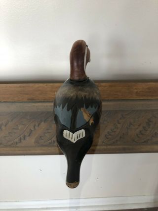 Antique Hand Painted Wooden Duck Decoy Wood Carving Hand Painted Carved 8