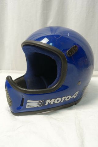 Vintage 80’s Bell Moto4 Full Face Motorcycle Riding Racing Helmet 7 1/4