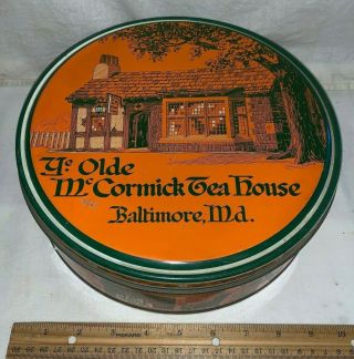 Antique Banquet Tea Tin Litho Can Mccormick House Baltimore Md 250 Bags Grocery