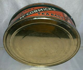 ANTIQUE BANQUET TEA TIN LITHO CAN McCORMICK HOUSE BALTIMORE MD 250 BAGS GROCERY 6