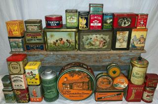 ANTIQUE BANQUET TEA TIN LITHO CAN McCORMICK HOUSE BALTIMORE MD 250 BAGS GROCERY 8