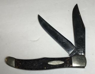 Western Usa Knife S - 062 Folding 2 Blade Stainless Hunting Camping Vintage