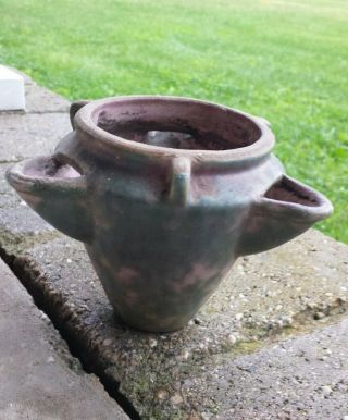 Old Otta Strawberry Pot Pottery Garden Herb Planter Antique Small