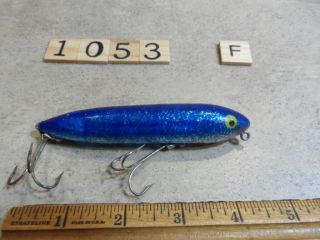 T1053 F Heddon Zara Spook Fishing Lure Rare Blue Color