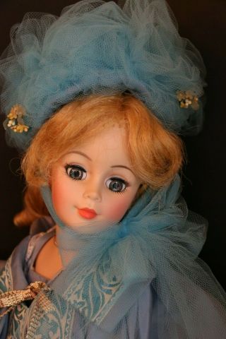 Vintage Madame Alexander " Cornelia " Portrait Doll,  21 In,  Tagged Blue Gown