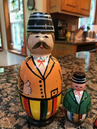 The Country Squire Vintage Polish Nesting Dolls Complete Set Of 3