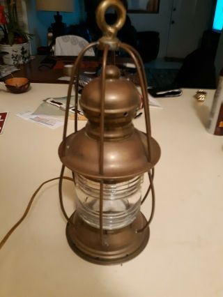 Antique Copper Finish Port & Starboard Lanterns Ship Electric Nautical Light 3