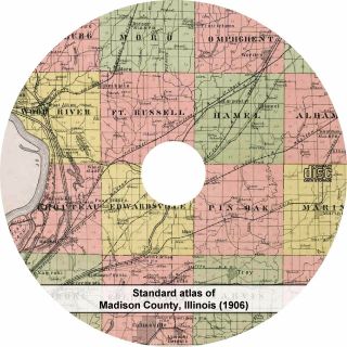 Atlas Of Madison County Illinois {1906} Il Plat Book Directory Maps Book On Cd
