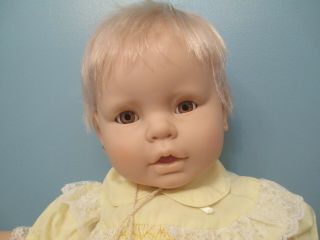 Adorable Lifesize Vinyl and Cloth Vintage b b Baby Doll,  Made in Spain 2
