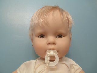 Adorable Lifesize Vinyl and Cloth Vintage b b Baby Doll,  Made in Spain 8