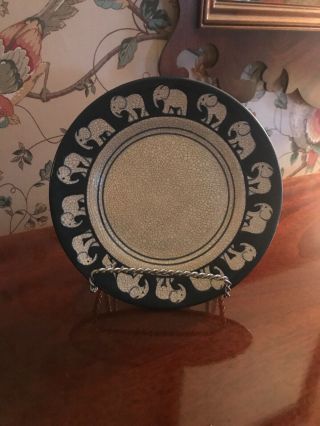 159/300 Limited Edition Dedham Pottery Elephant Plate Old Vintage Antique