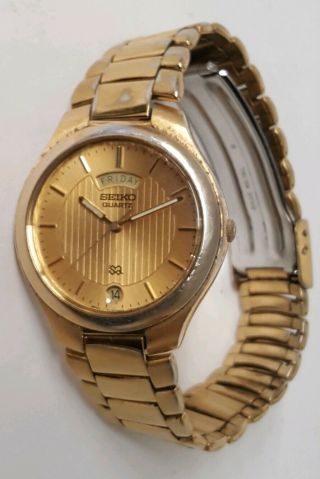Vintage Mens Seiko (7n48 - 6001) Watch.  Runs.  Good Shape.