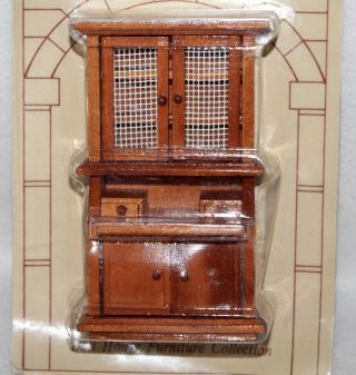 Vintage Doll House Wood FLIC “CHINA CABINET HUTCH” In Package 3